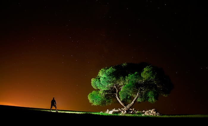 Foto nocturna de Aledo, Murcia.